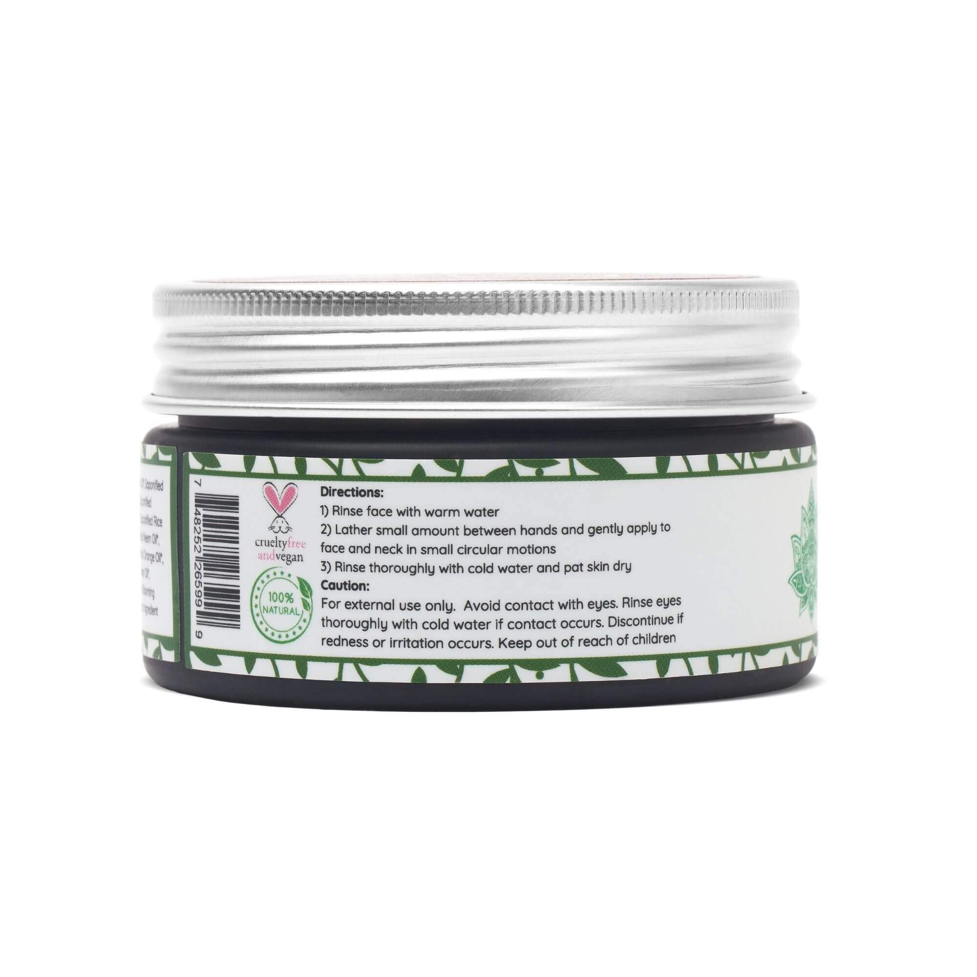 Clay Lotus Organic Face Wash for Acne-Prone, Oily Skin | Tea Tree & Neem | Vegan