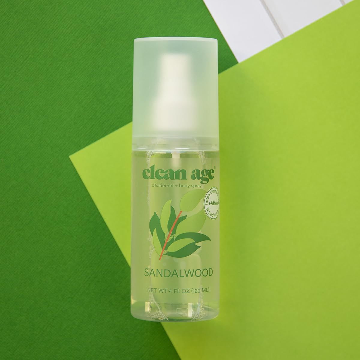 Clean Age Aluminum Free Deodorant & Body Spray - Sandalwood for Teens (4oz)