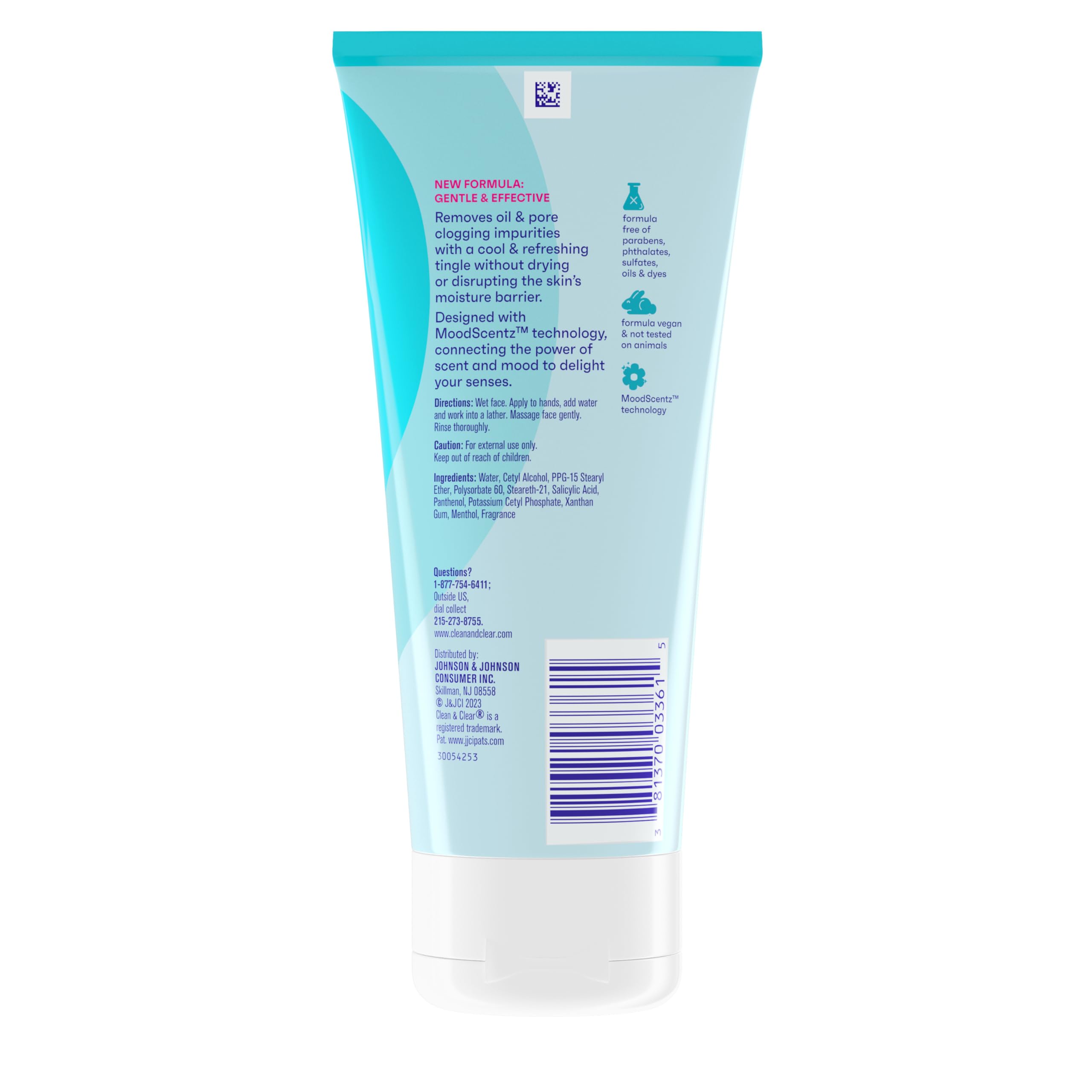 Clean & Clear Oil-Free Deep Action Cream Facial Cleanser – 6.5 oz (Pack of 2) for Acne-Prone Skin
