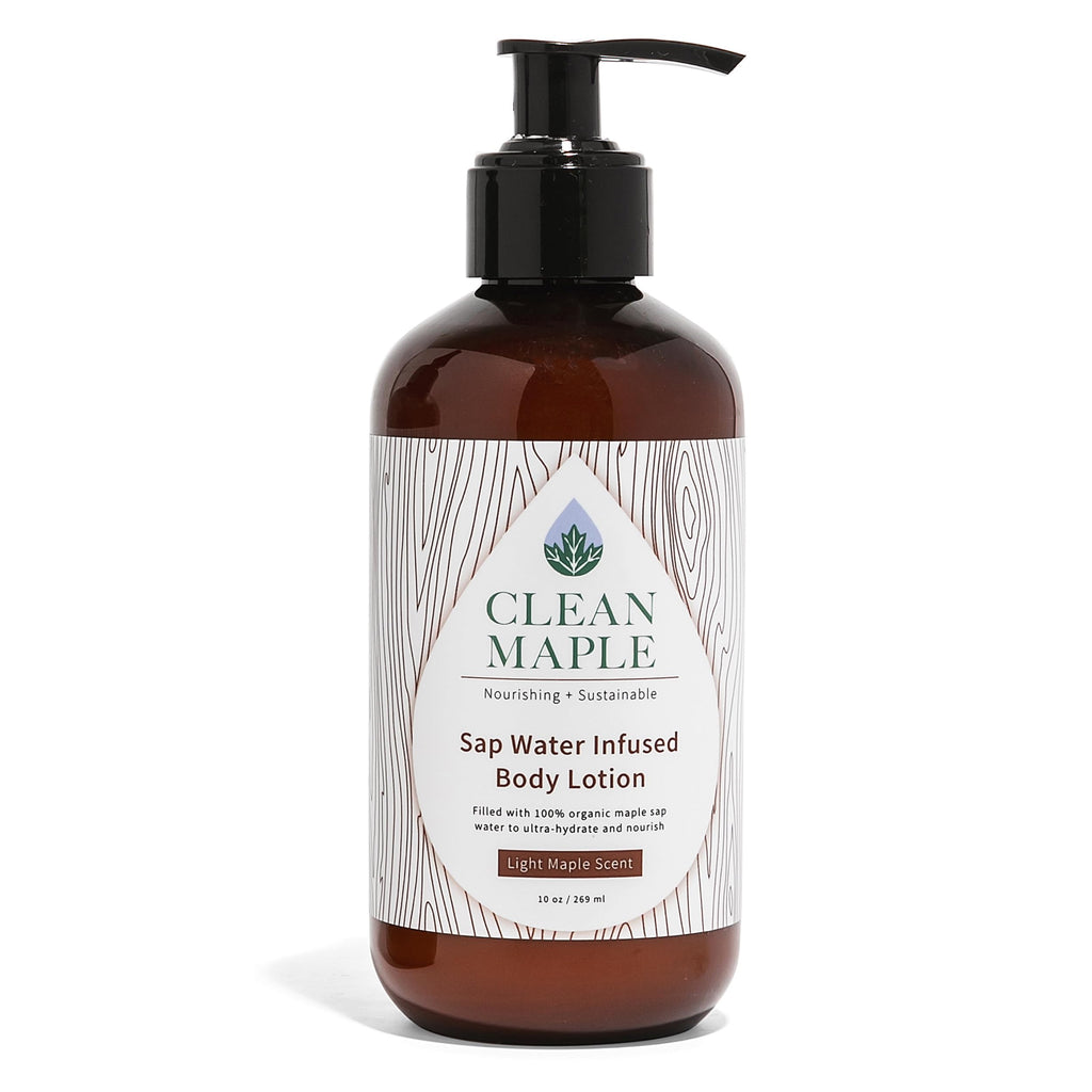 Clean Maple Maple Sap Water Body Lotion, 10 oz — Niacinamide & Squalane, Light Maple