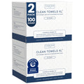 Clean Skin Club Clean Towels XL® – 100% USDA Biobased Disposable Face Towels, 100 Ct (2x50)