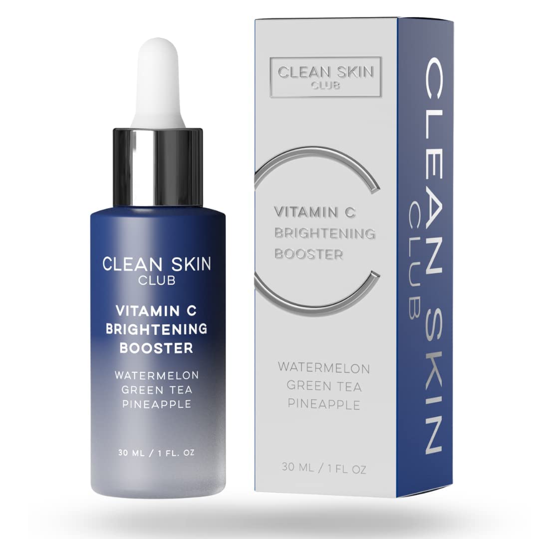 Clean Skin Club Vitamin C Serum & Brightening Booster – Brighten, Protect & Hydrate