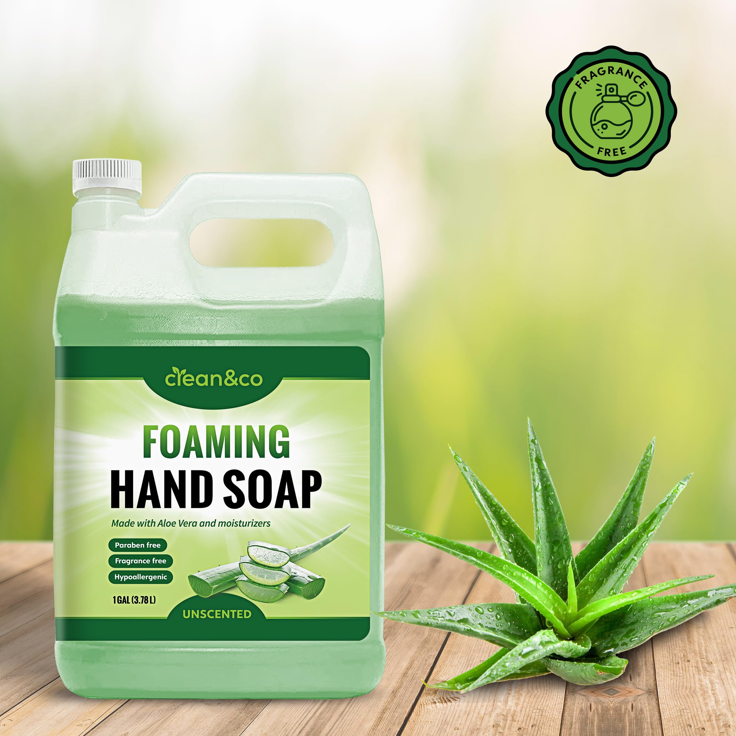 clean&co Foaming Hand Soap — Unscented Refill Bulk 1 Gallon (128 oz)