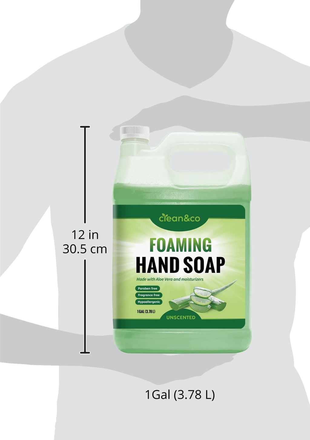 clean&co Foaming Hand Soap — Unscented Refill Bulk 1 Gallon (128 oz)