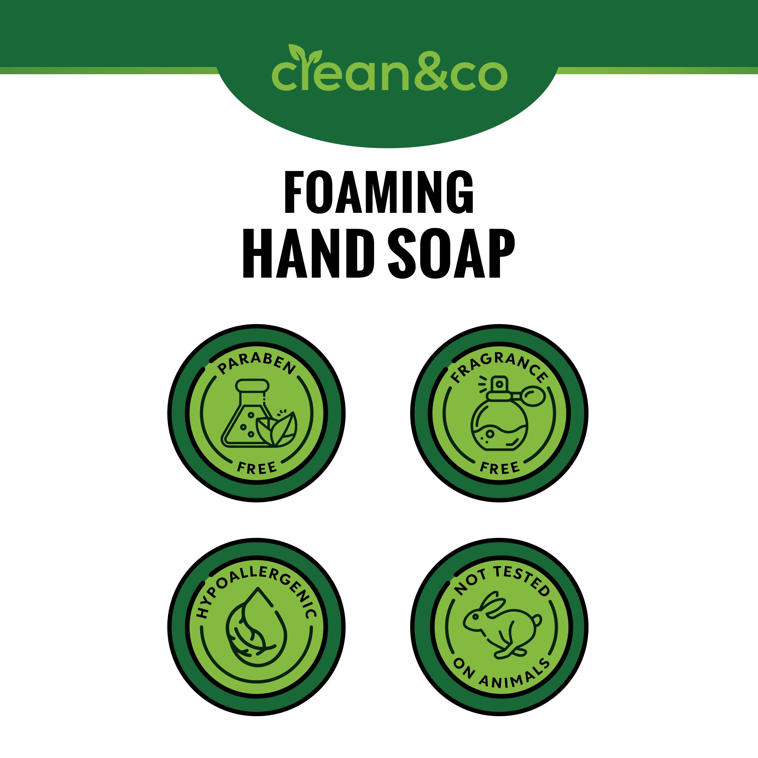 clean&co Foaming Hand Soap — Unscented Refill Bulk 1 Gallon (128 oz)