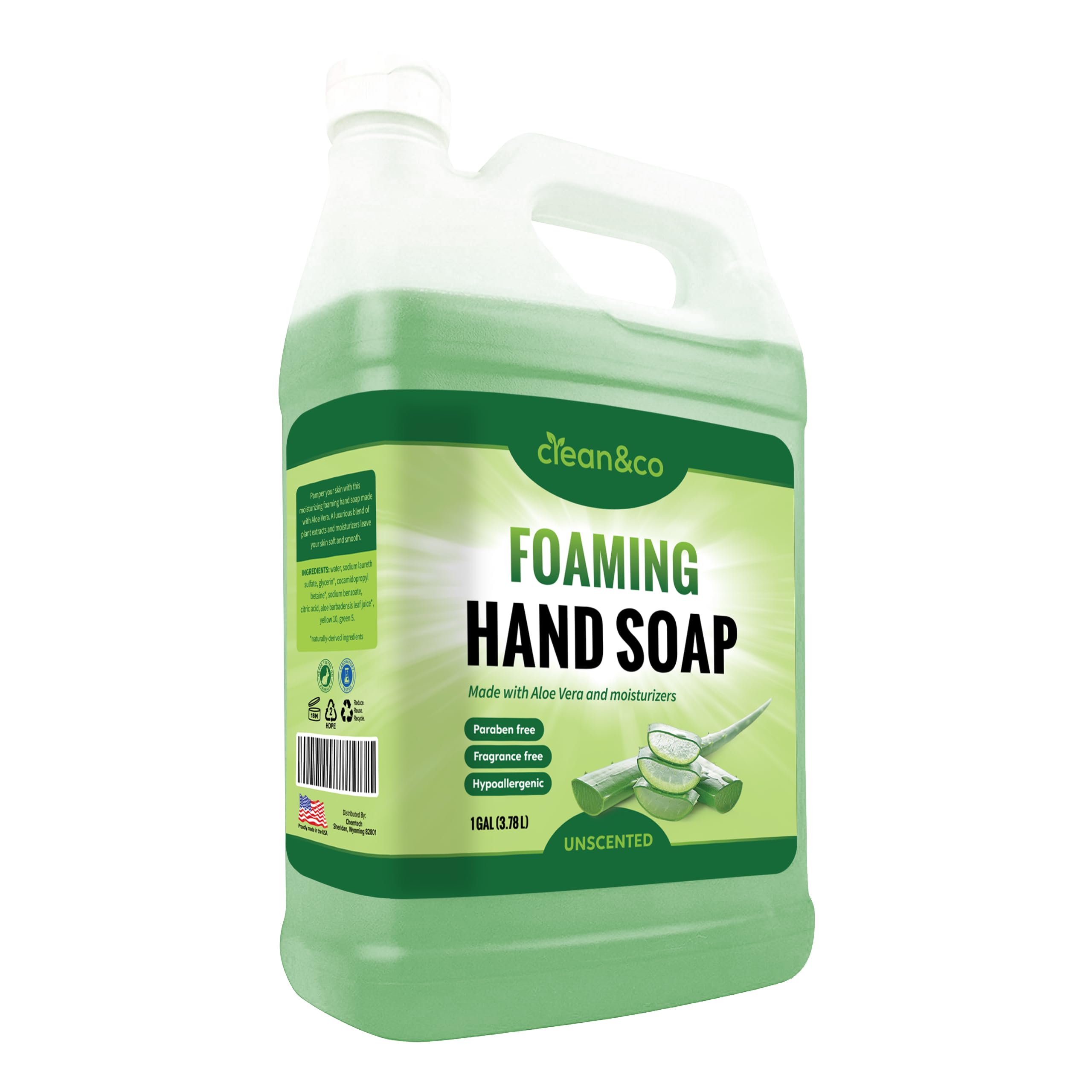 clean&co Foaming Hand Soap — Unscented Refill Bulk 1 Gallon (128 oz)
