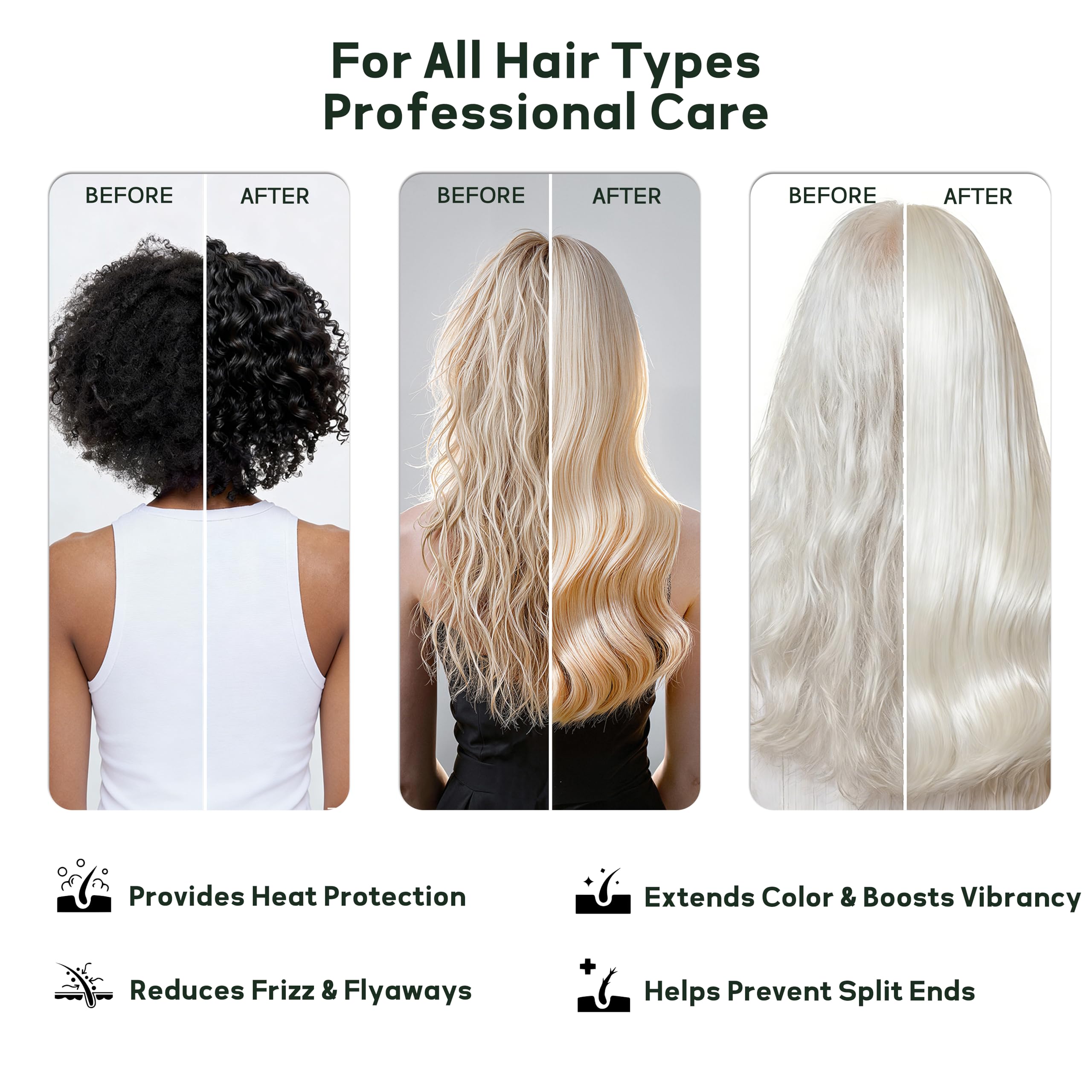 CLEANFULL Botanical Hair Oil – Lightweight Leave-In Serum with Heat Protection & Frizz Control
