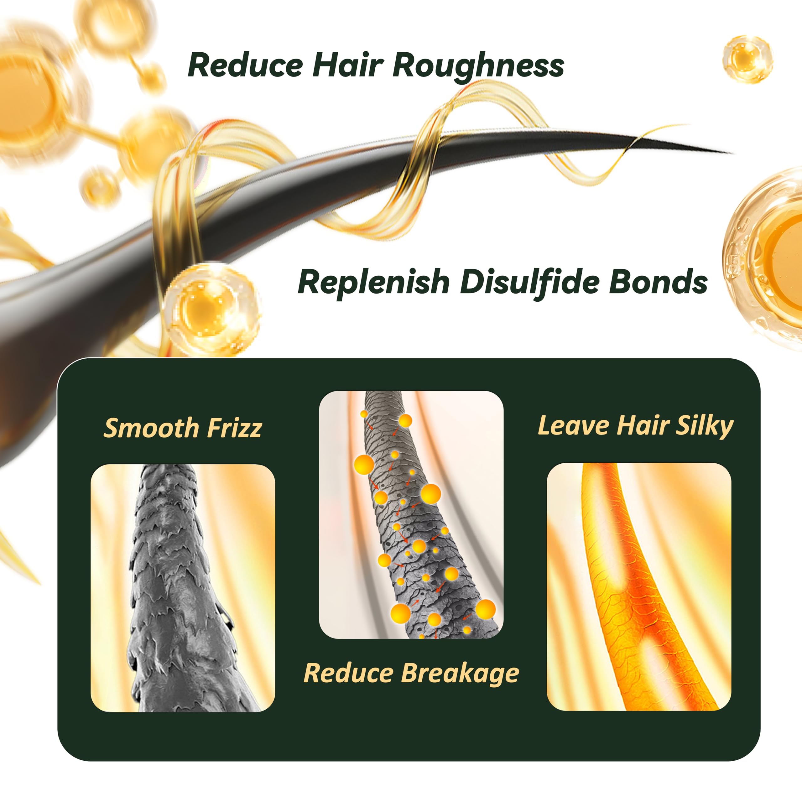 CLEANFULL Botanical Hair Oil – Lightweight Leave-In Serum with Heat Protection & Frizz Control