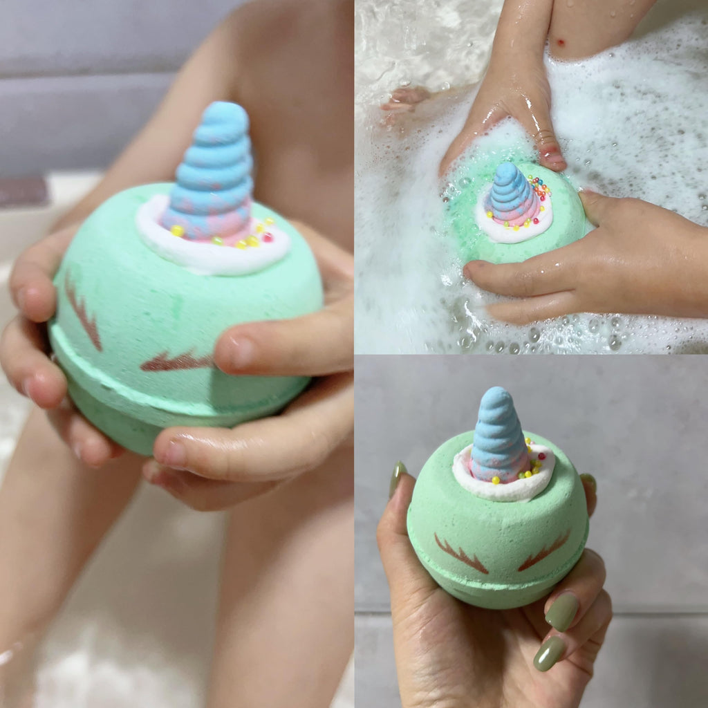 Clear and Fresh Unicorn Bath Bombs for Kids — Surprises Inside, Calming Scents