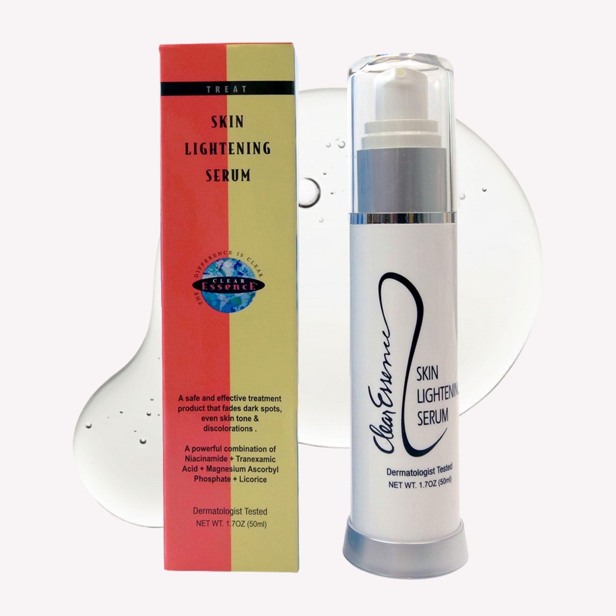 Clear Essence Skin Lightening Serum 1.7oz | Vitamin C Brightening, Dark Spot & Hyperpigmentation Corrector