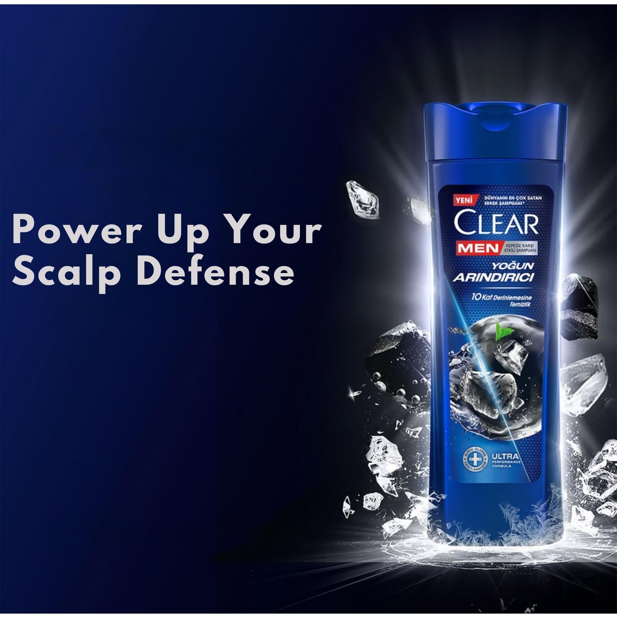 CLEAR Men Deep Cleansing Shampoo with Charcoal & Mint – Anti-Dandruff, 11.8 fl oz