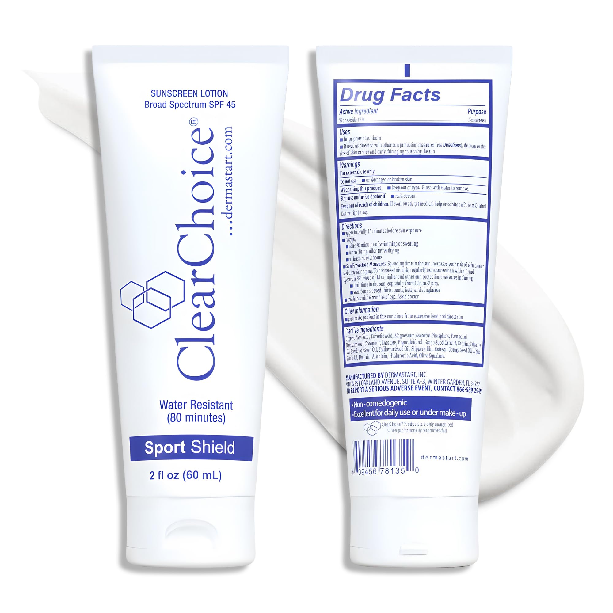 ClearChoice Sport Shield SPF 45 – Mineral Sunscreen & Moisturizer | No White Cast | 60 ml