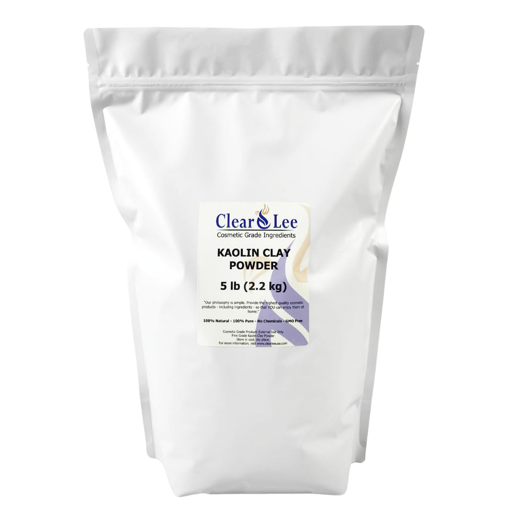 ClearLee Kaolin Clay Cosmetic Grade Powder - 100% Pure, Natural DIY Masks (5 LB)