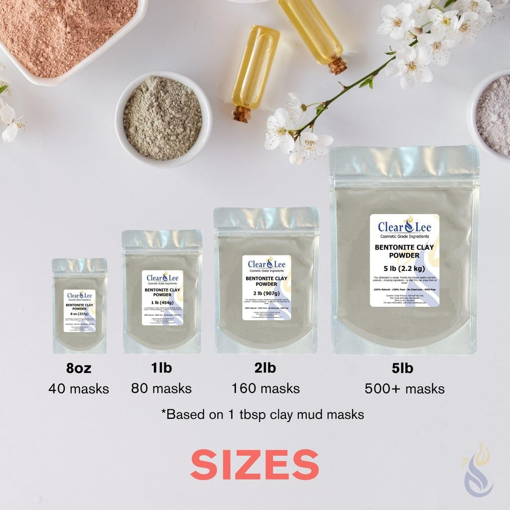 ClearLee Bentonite Clay Powder – 100% Pure Cosmetic Grade Indian Clay for Skin Detox & DIY Masks