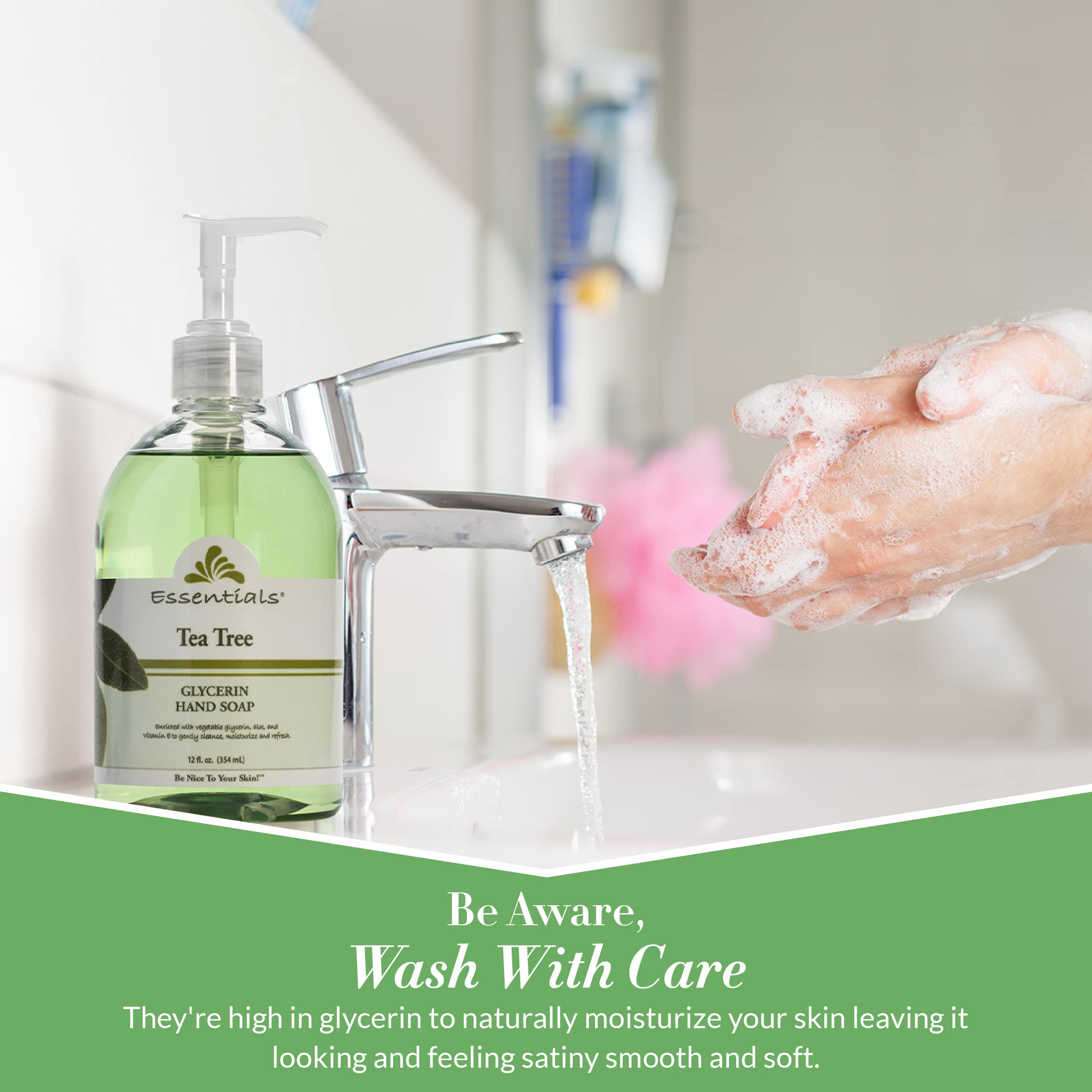 Clearly Natural Essentials Glycerin Liquid Hand Soap – Tea Tree, 3 oz, 3-Pack