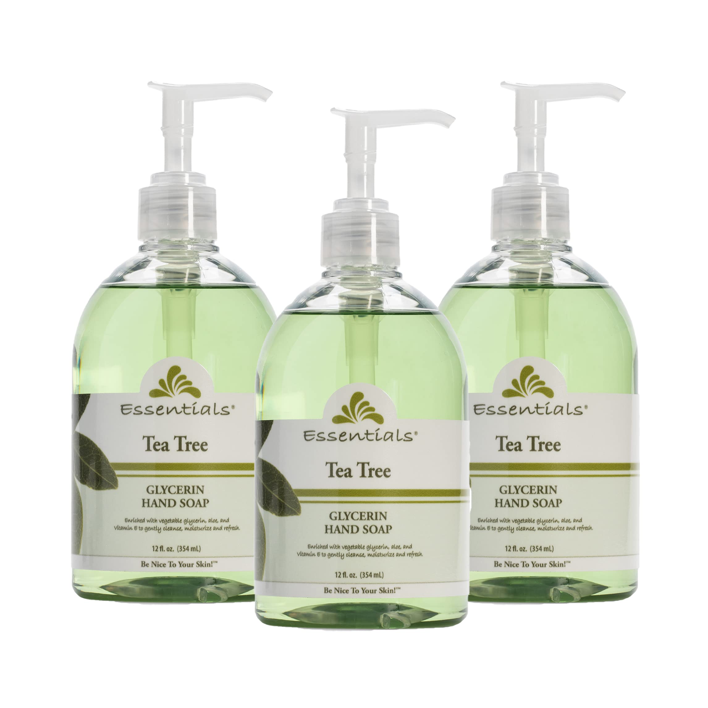 Clearly Natural Essentials Glycerin Liquid Hand Soap – Tea Tree, 3 oz, 3-Pack