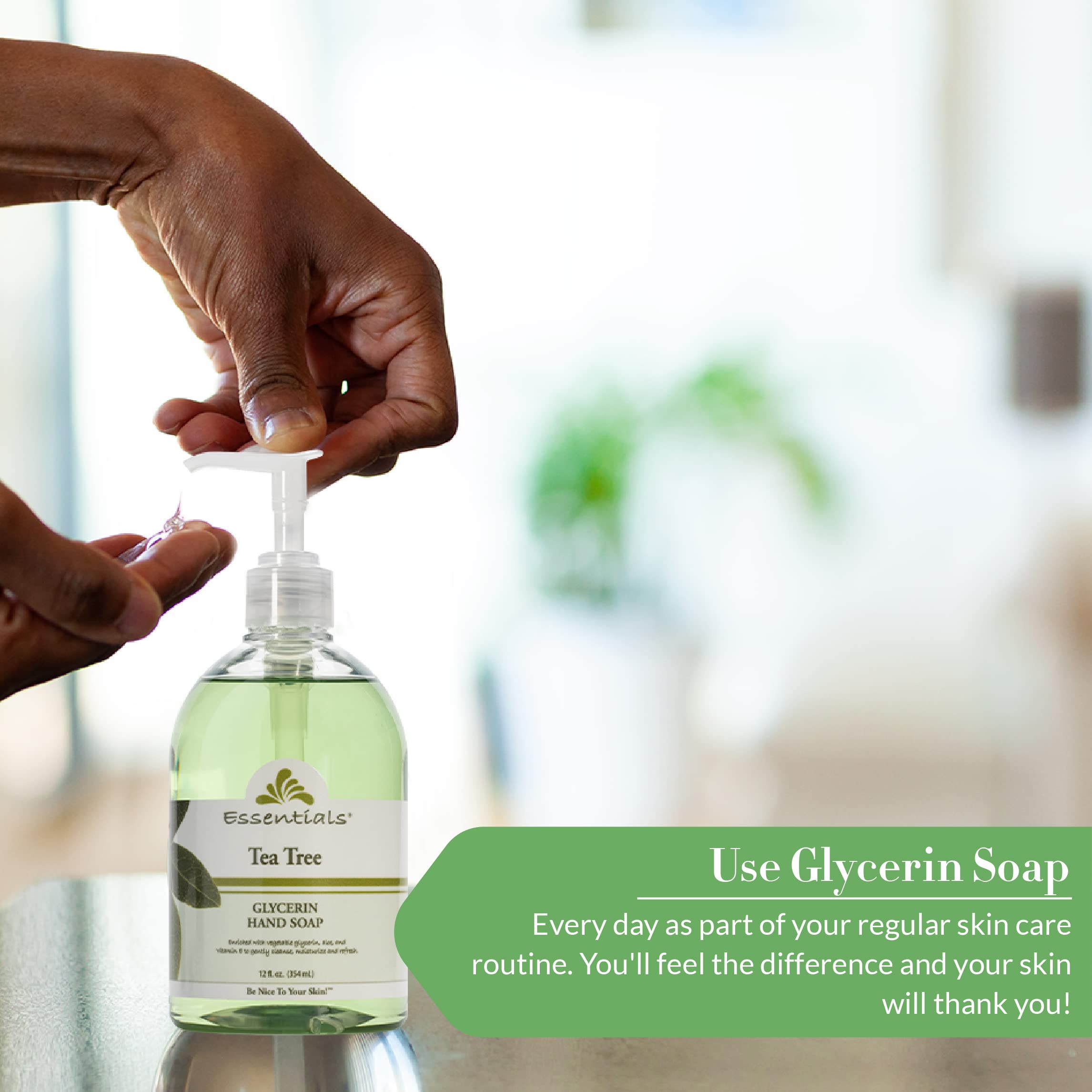 Clearly Natural Essentials Glycerin Liquid Hand Soap – Tea Tree, 3 oz, 3-Pack