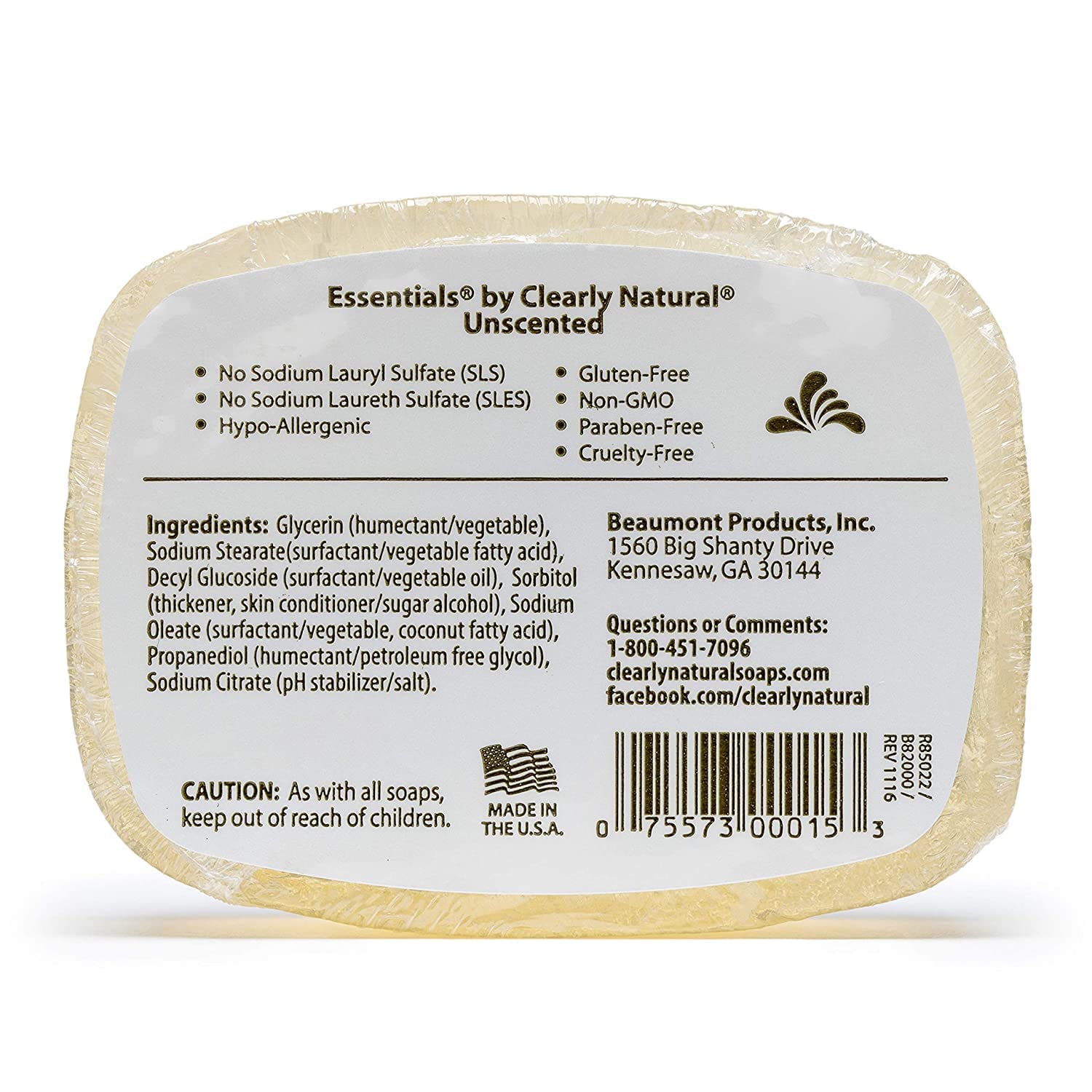 Clearly Natural Unscented Glycerin Soap – 12 Bars x 4 oz
