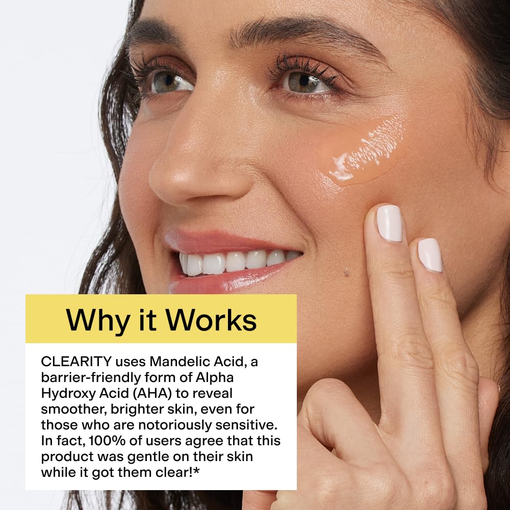 CLEARSTEM CLEARITY Mandelic Acid Serum – Blackhead Dissolver, Vitamin C, Turmeric, Collagen Boost | 1 fl oz