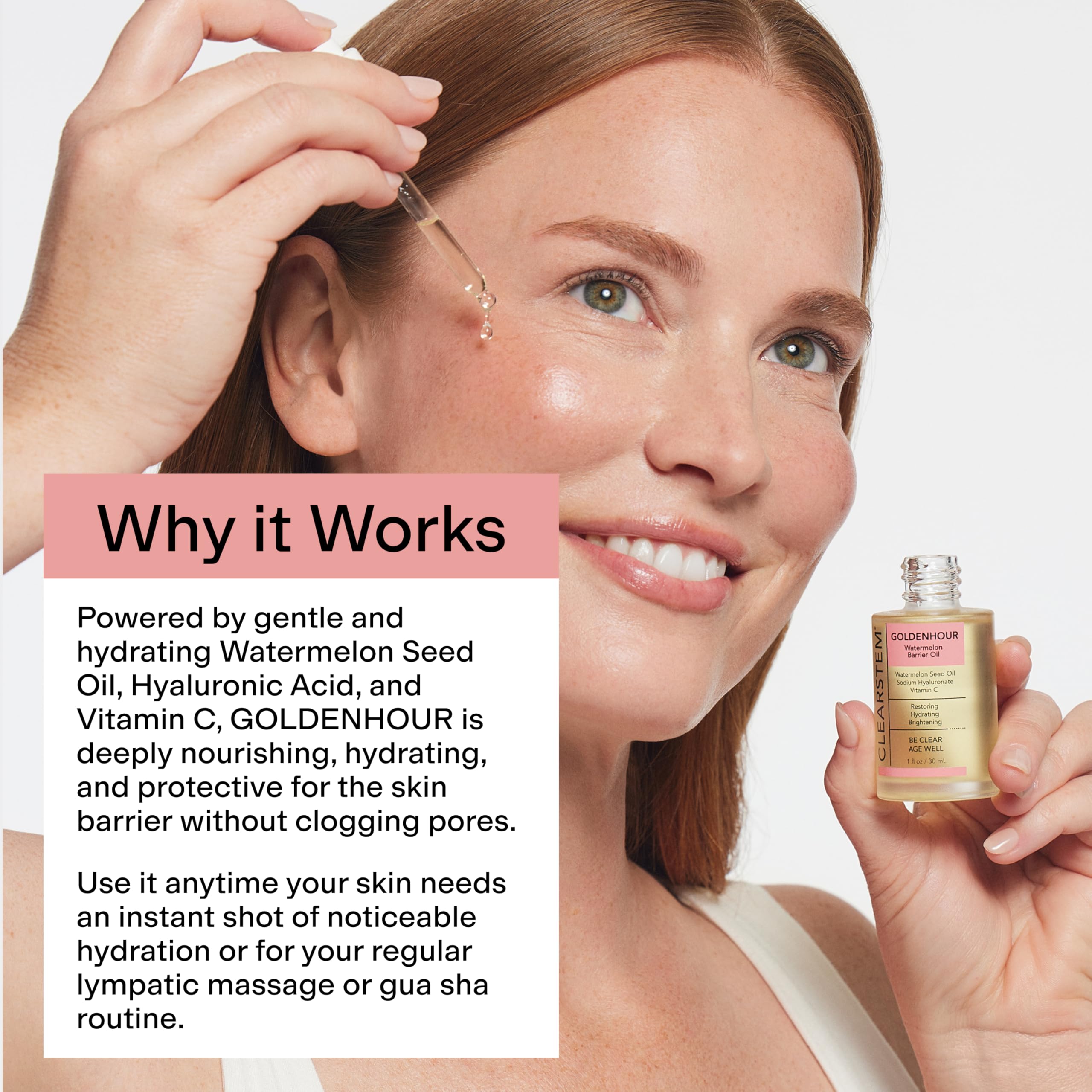 CLEARSTEM GOLDENHOUR Hydrating Facial Oil – Deep Hydration, Vitamin C Radiance, Hyaluronic Acid