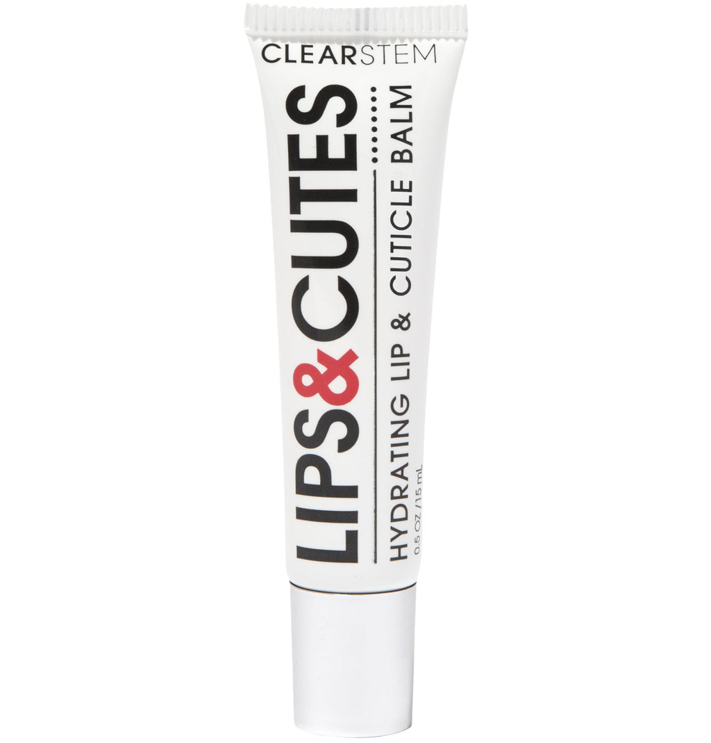 CLEARSTEM LIPS&CUTES Lip Balm & Cuticle Care — 2-in-1 Hydration with Peptides, Vitamin E & Green Tea