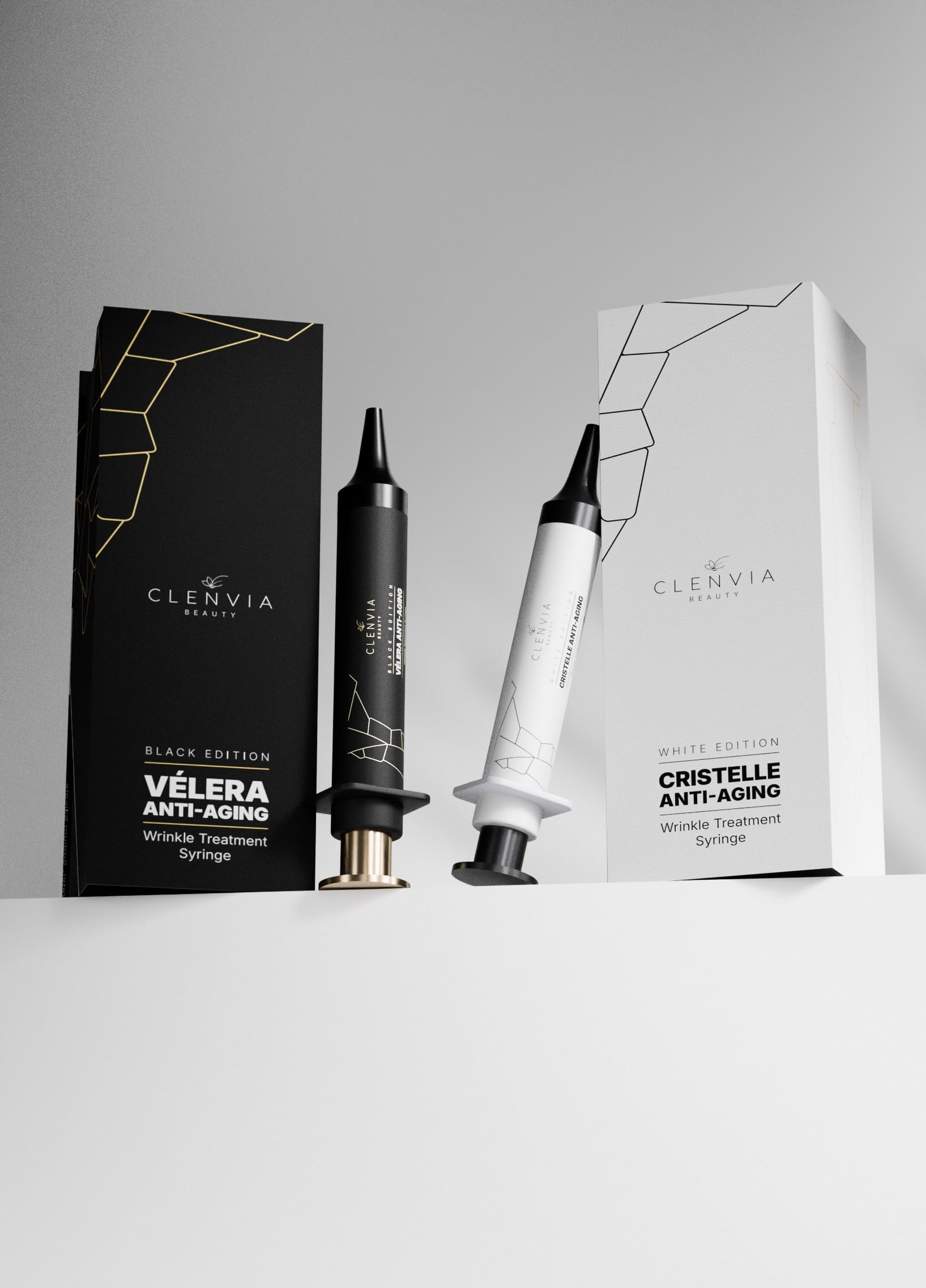 Vélera Black Edition Anti-Aging Wrinkle Treatment Syringe – Clenvia Beauty, 10ml Precision Applicator