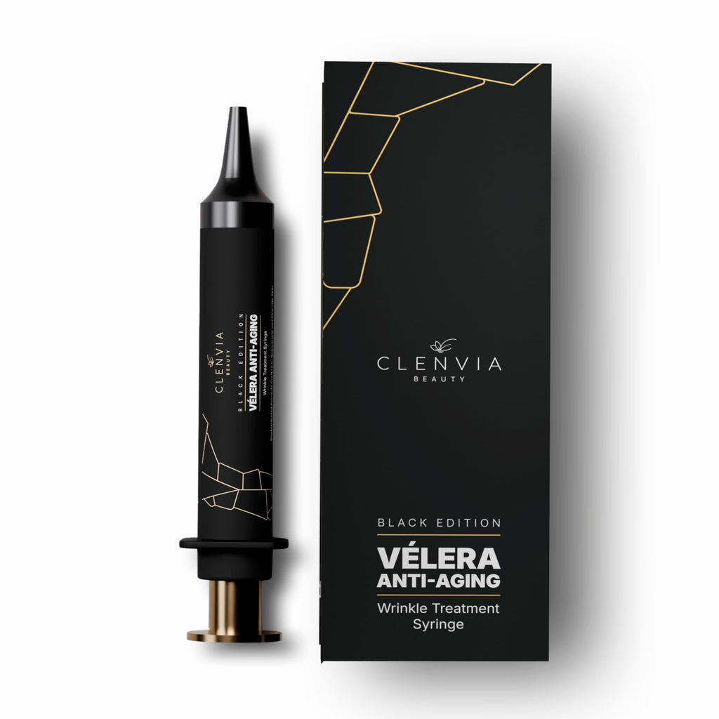 Vélera Black Edition Anti-Aging Wrinkle Treatment Syringe – Clenvia Beauty, 10ml Precision Applicator