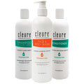 Cleure Fragrance Free 3-Piece Shower Set | Hypoallergenic Shampoo, Conditioner & Body Wash
