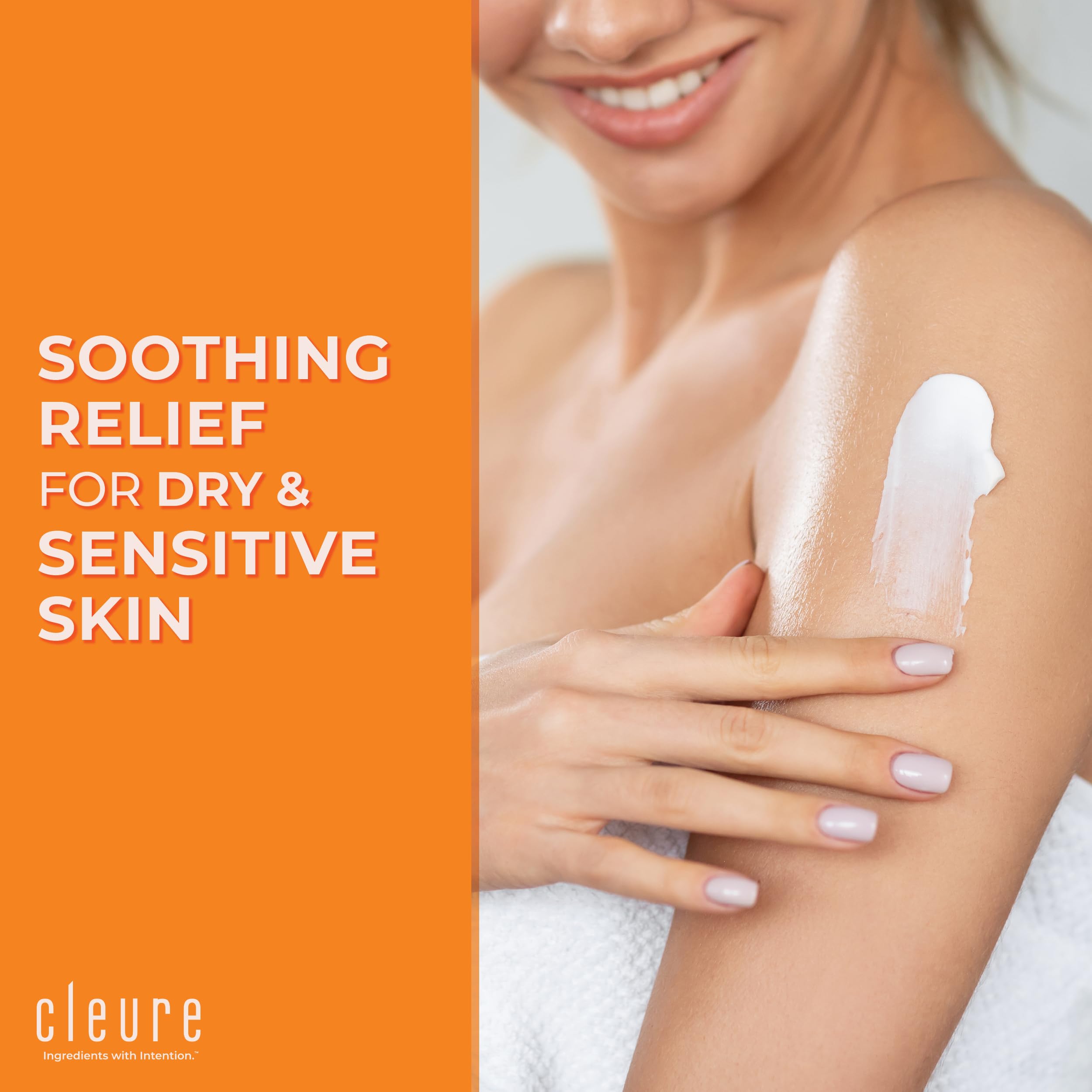 Cleure Body Lotion for Sensitive Skin – Fragrance Free, Hypoallergenic, 8 oz (Pack of 2)
