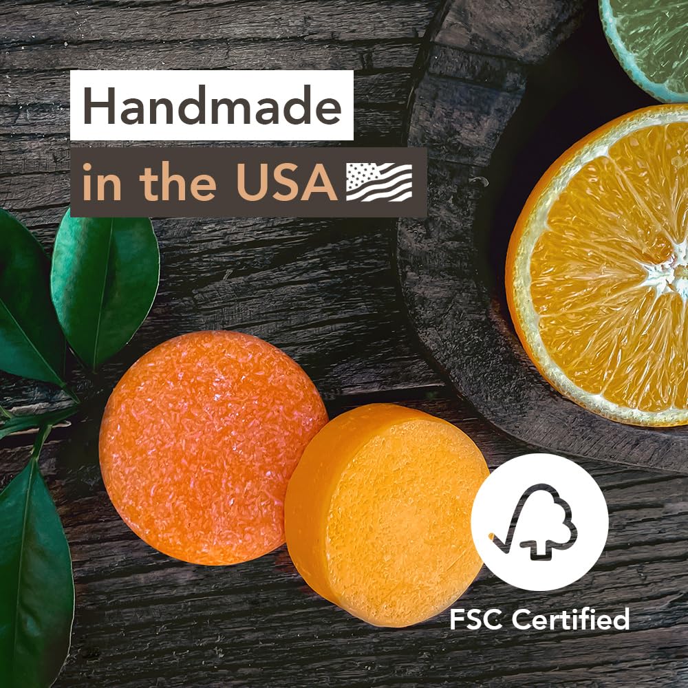 Clever Yoga Fresh Citrus Shampoo & Conditioner Bar Set — Sulfate Free, Vegan, Travel‑Friendly