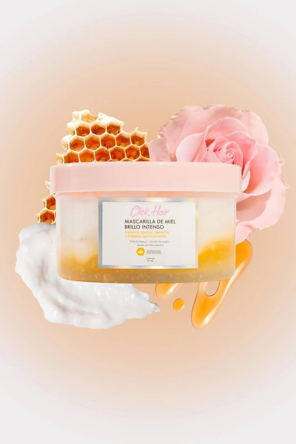Click Hair Honey Mask Intense Shine – Deep Conditioning Mask with Pure Honey (10.1oz / 300ml)