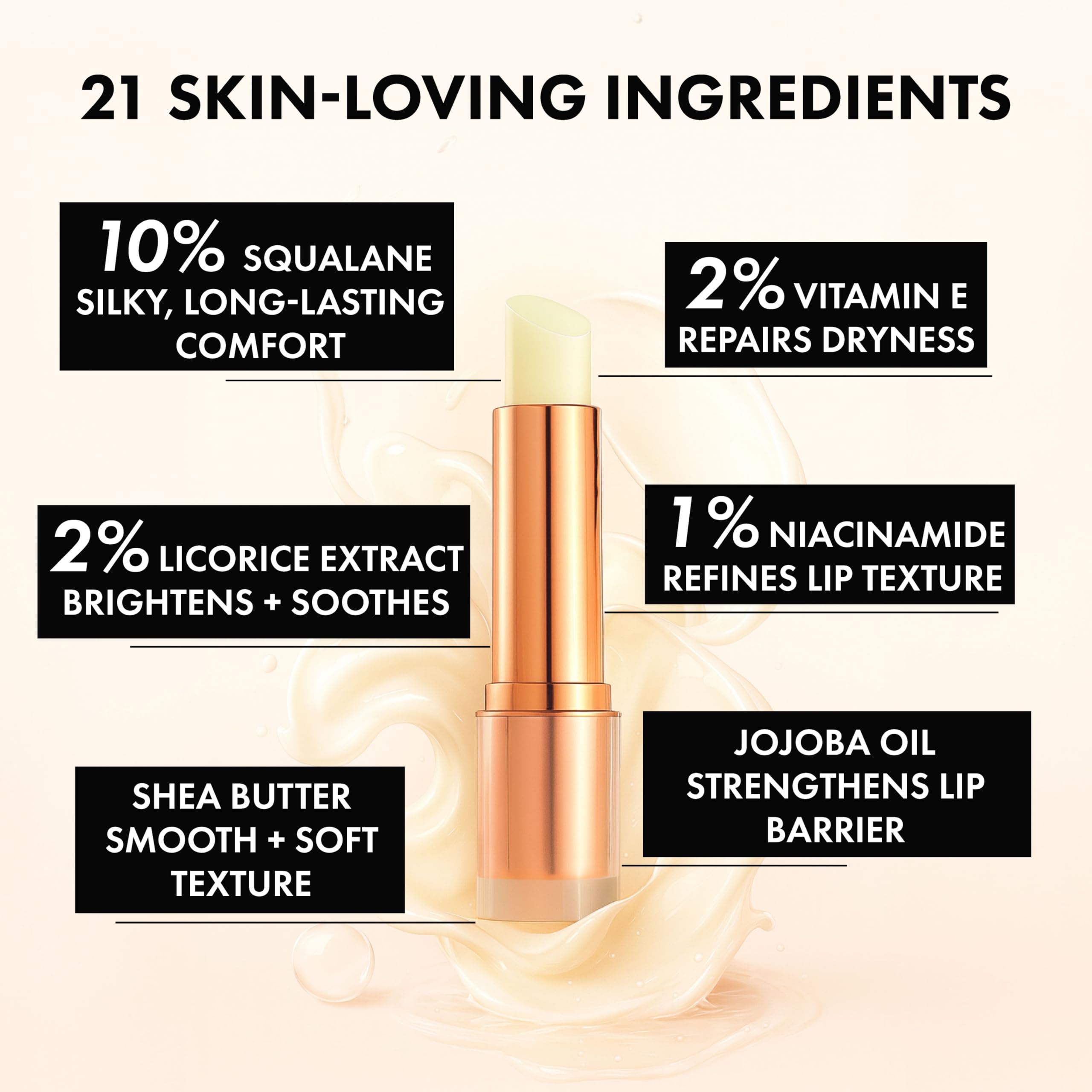 Clinexil Lip Balm – Hydrating Lip Care with Cold-Pressed Oils, 10% Squalane, Ceramides & Vitamin E