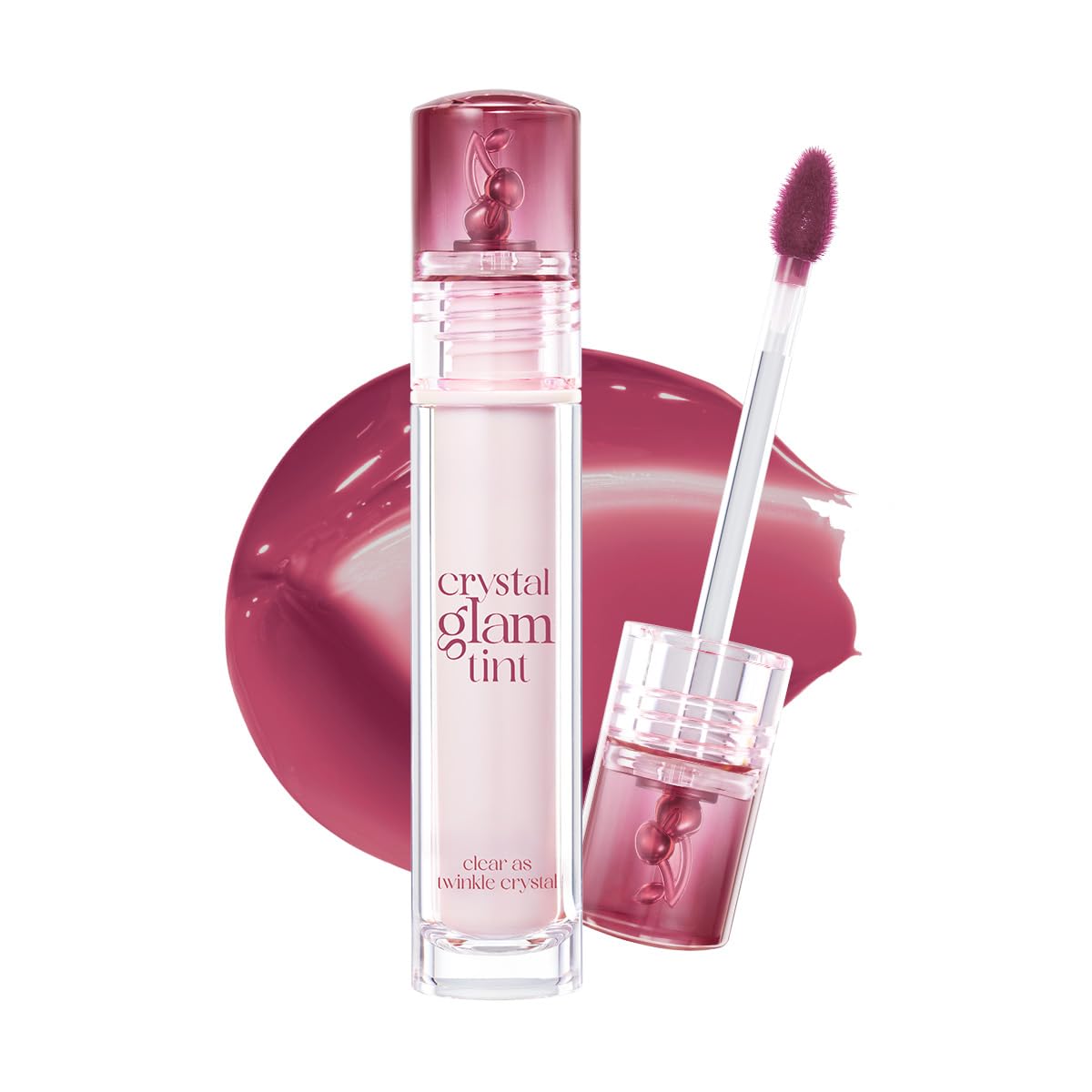 CLIO Crystal Glam Tint Mauve Cherry (026) – Glossy, Buildable Lip Tint