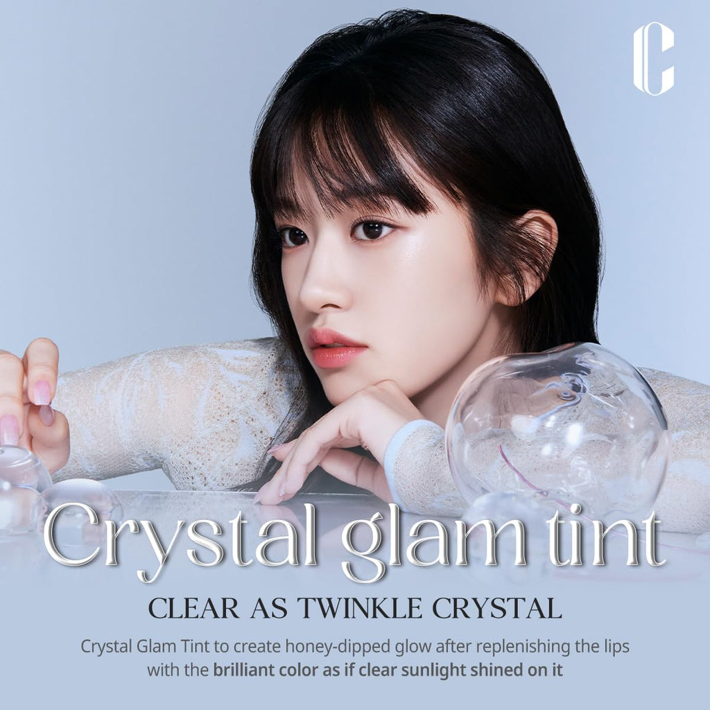 CLIO Crystal Glam Tint | Lightweight Gloss with Rose Oil, 05 Fresh Cherry