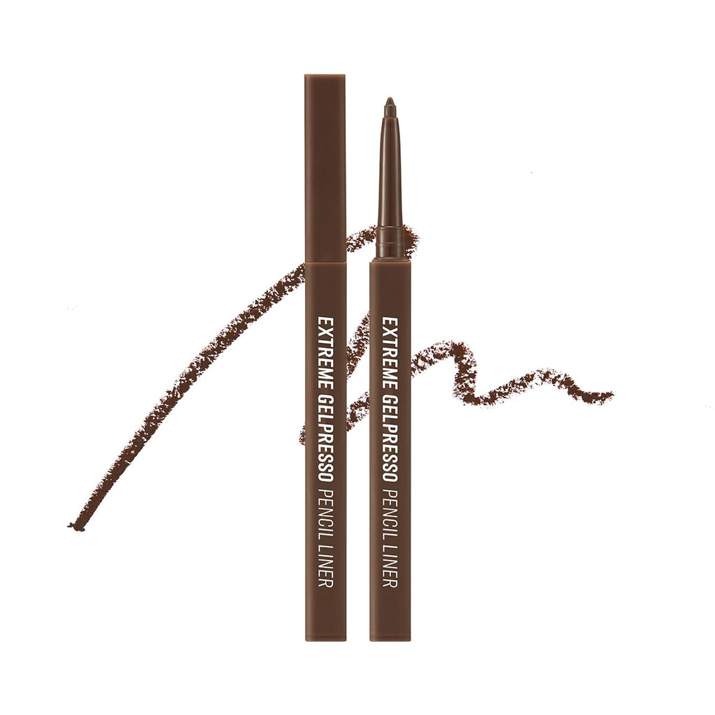 CLIO Extreme Gelpresso Pencil Eyeliner | Smudge-Proof, Waterproof, Long-Lasting | 6 Shades (Deep Brown 002)