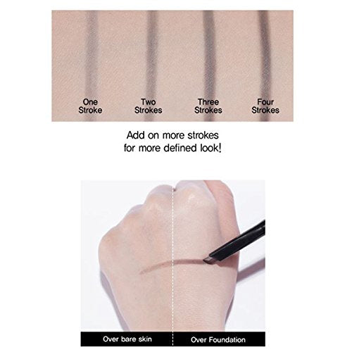 CLIO Kill Brow Auto Hard Eyebrow Pencil - Dual-End, Waterproof, 02 Light Brown