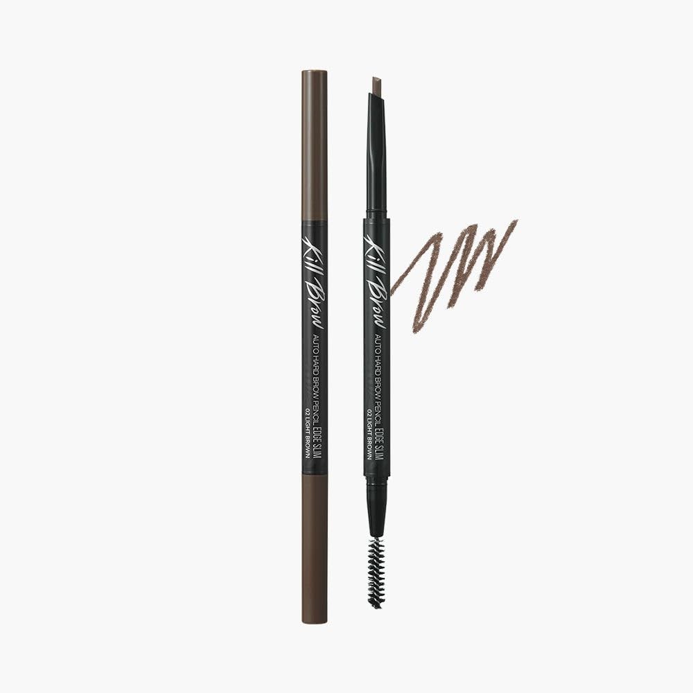 CLIO Kill Brow Auto Hard Eyebrow Pencil - Dual-End, Waterproof, 02 Light Brown