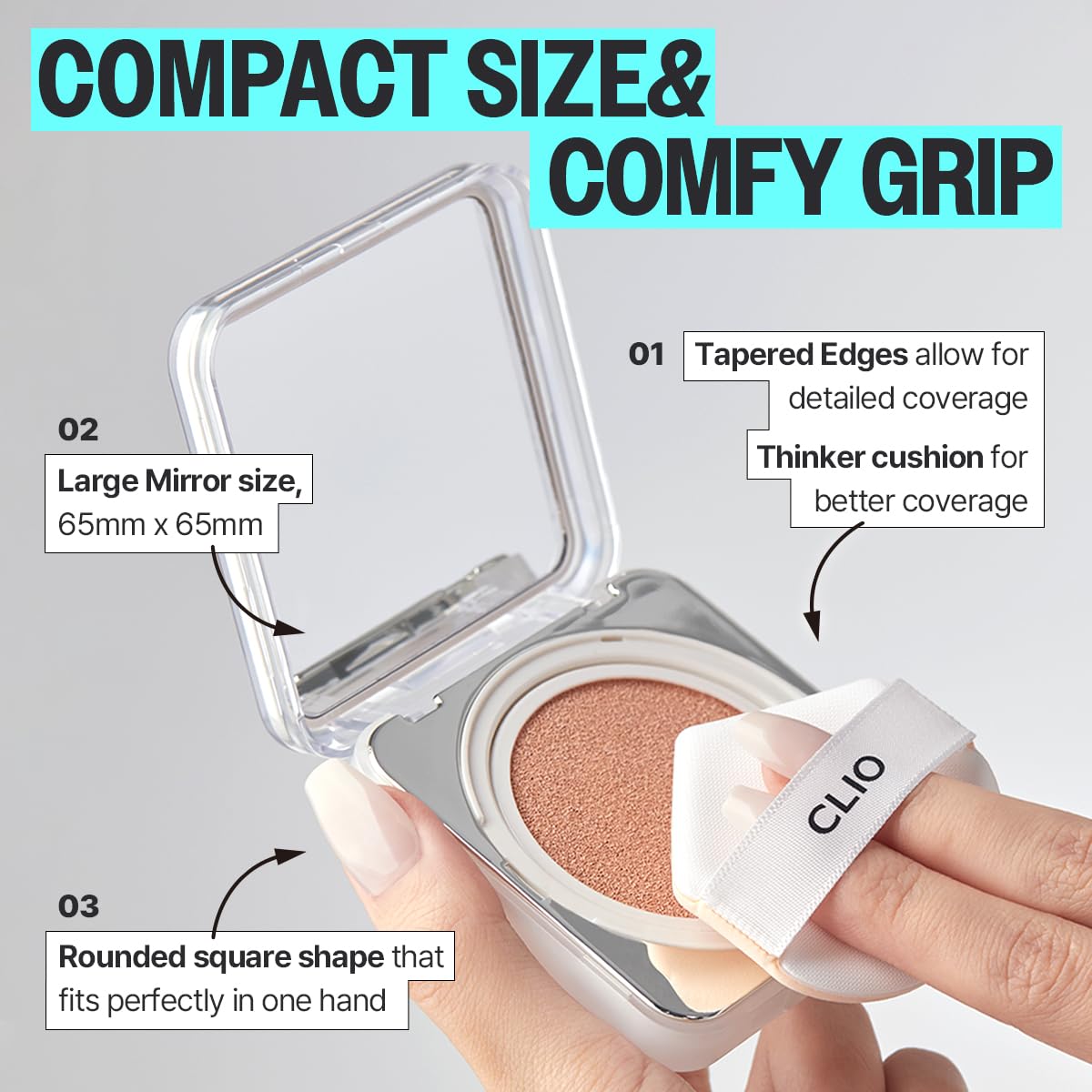 CLIO Kill Cover Founwear Cushion The Original – 20 Shades, Natural Matte Finish, Buildable Coverage, 32W Almond