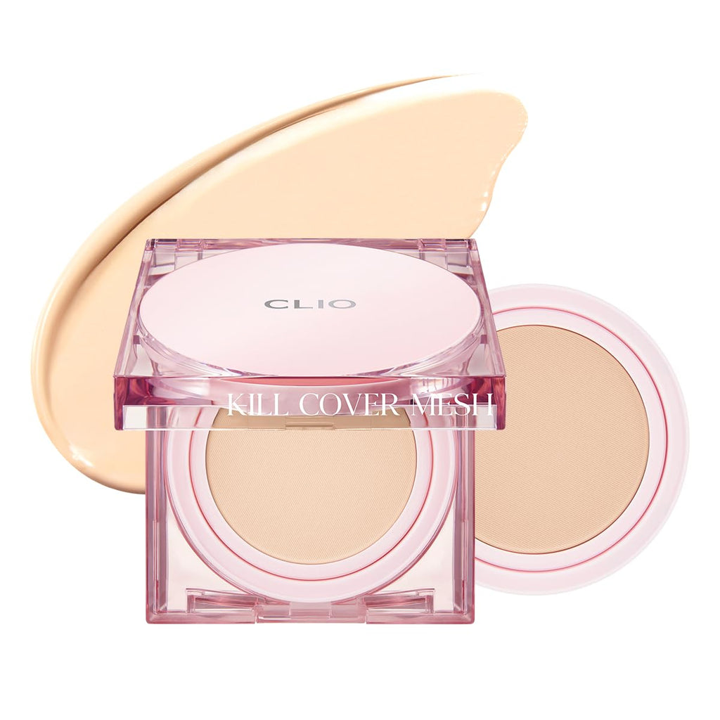 CLIO Kill Cover Mesh Glow Cushion Foundation – Refills Included (21N Linen)