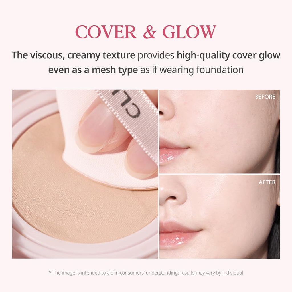 CLIO Kill Cover Mesh Glow Cushion Foundation – Refills Included (21N Linen)