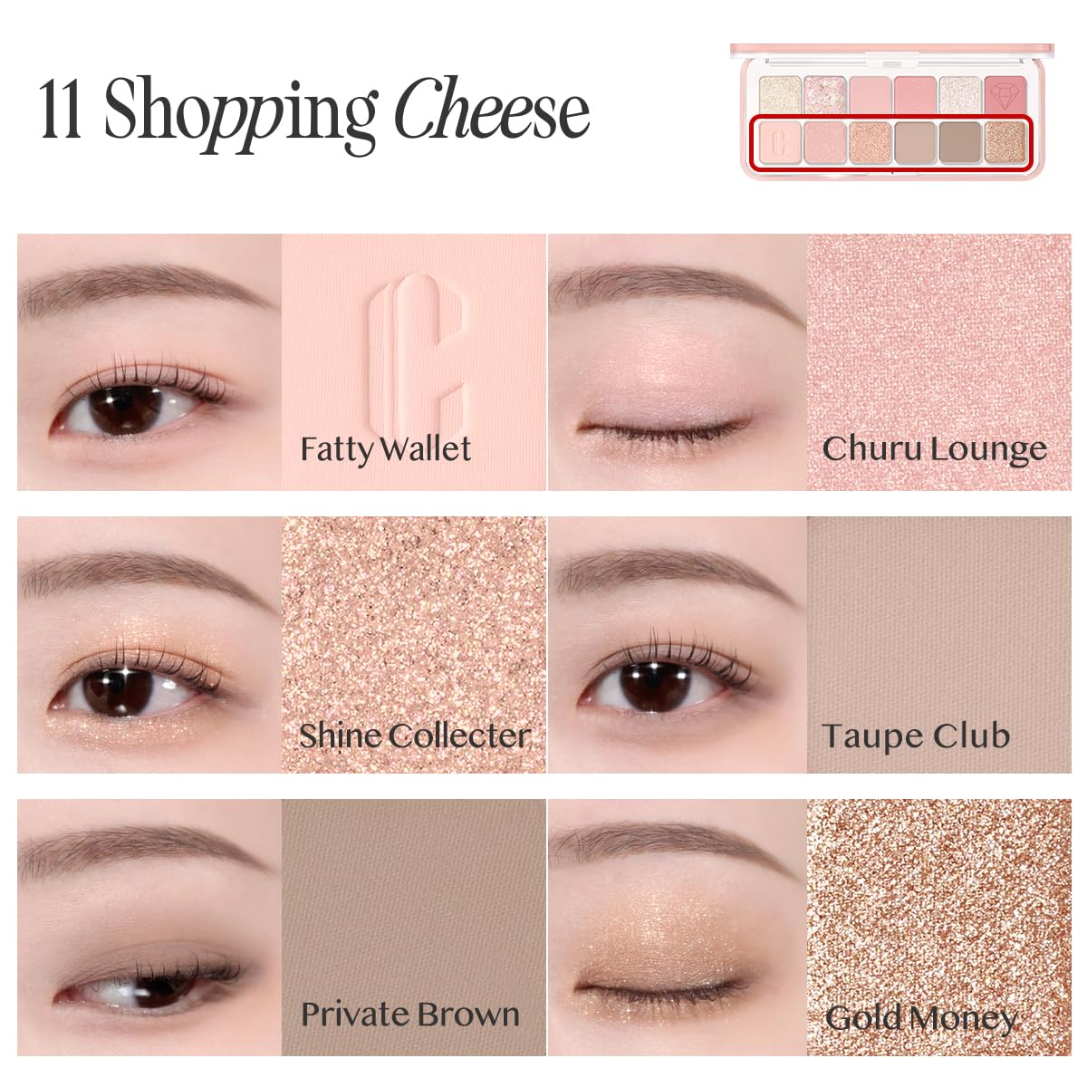 CLIO PRO EYE PALETTE AIR — 11-Shade Versatile Eyeshadow Palette