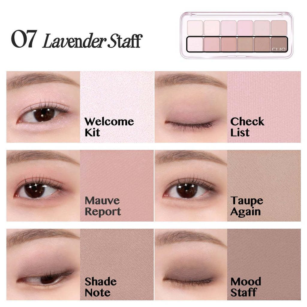 CLIO PRO EYE PALETTE AIR 07 LAVENDER STAFF | All-In-One Eye Palette by CLIO PROFESSIONAL