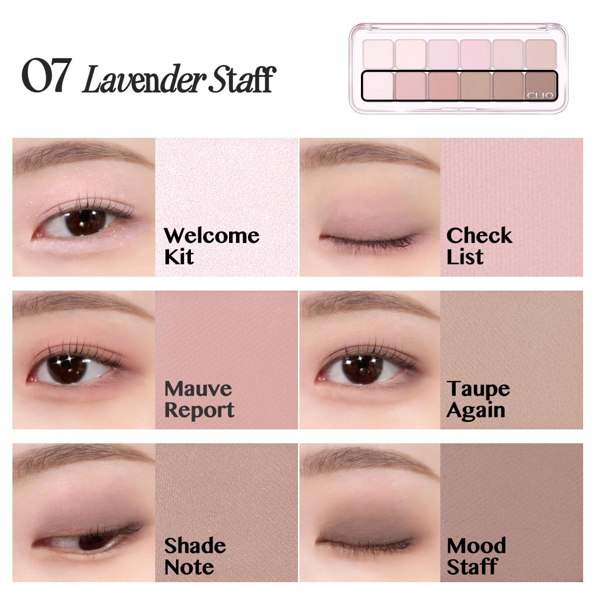 CLIO PRO EYE PALETTE AIR 07 LAVENDER STAFF | All-In-One Eye Palette by CLIO PROFESSIONAL