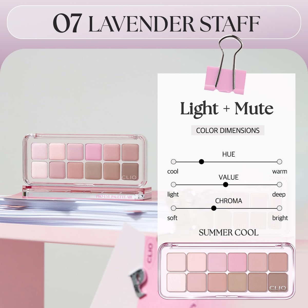 CLIO PRO EYE PALETTE AIR 07 LAVENDER STAFF | All-In-One Eye Palette by CLIO PROFESSIONAL