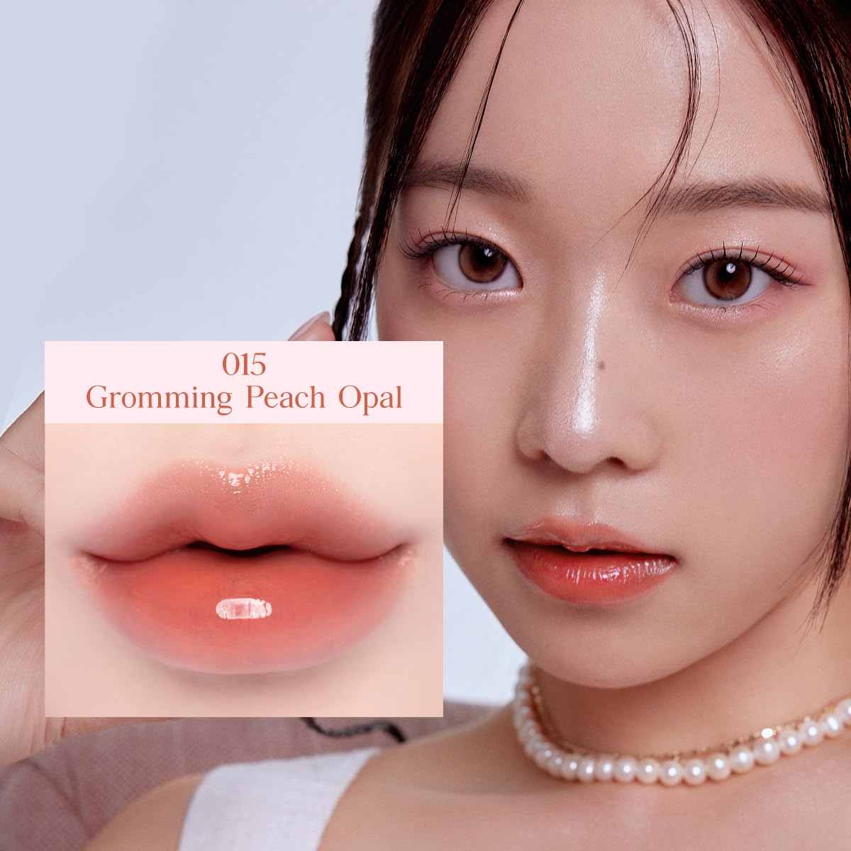 CLIO Professional Crystal Glam Tint 015 Grooming Peach Opal – Glossy, Lightweight Lip Color