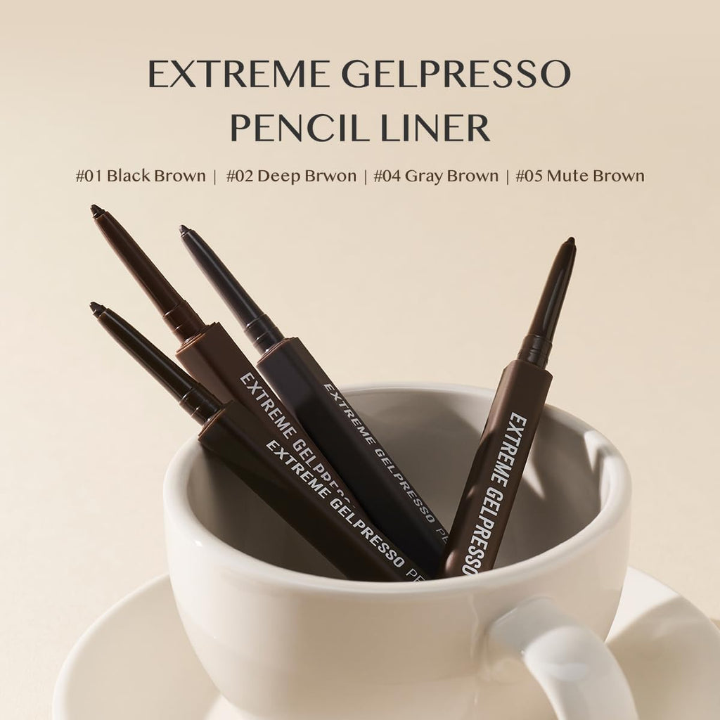 CLIO PROFESSIONAL Extreme Gelpresso Pencil Eyeliner – Waterproof, Smudge-Proof, 6 Shades
