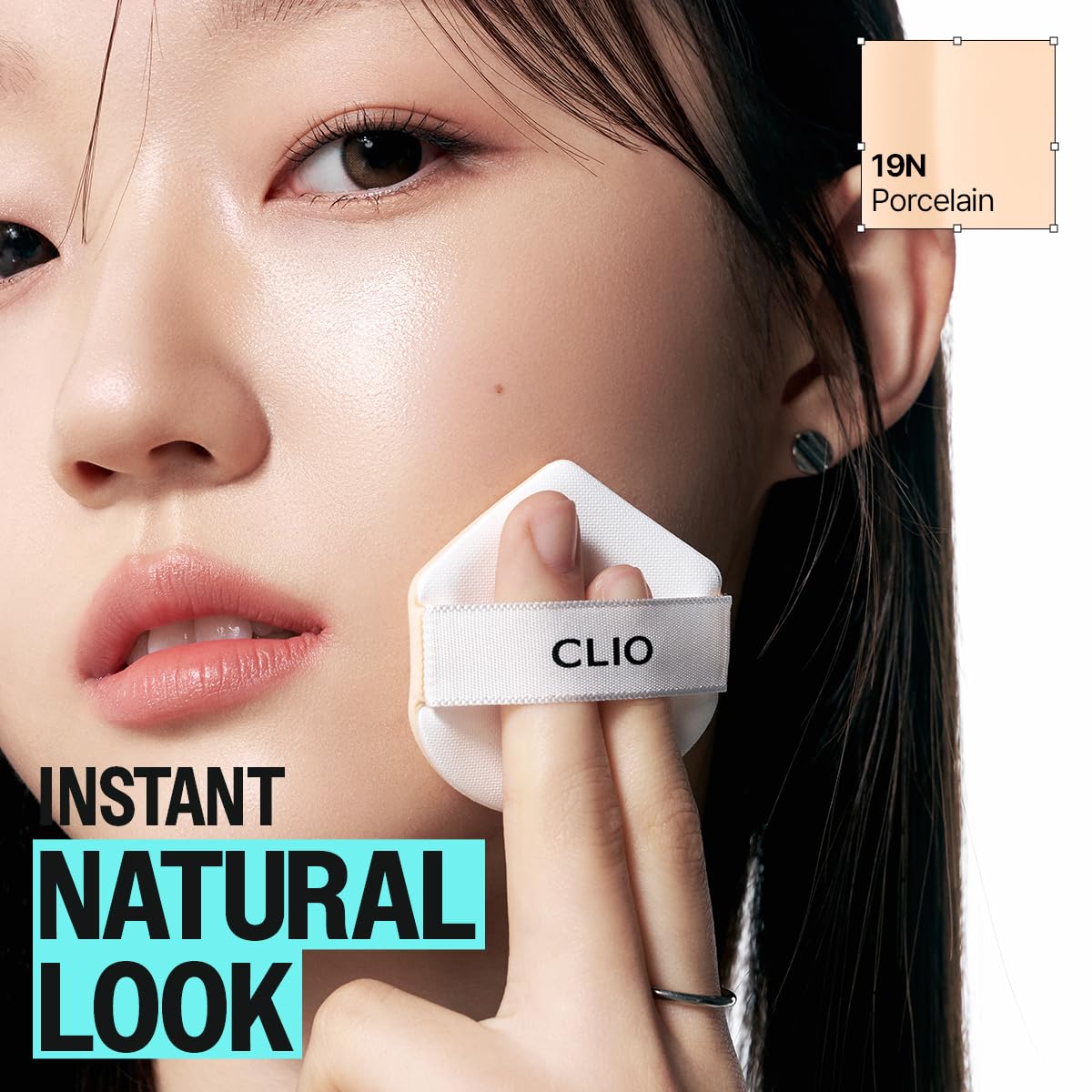CLIO Kill Cover Founwear Cushion The Original – 20 Shades, Natural Matte Finish, Long-Lasting Skin Fit, 19N Porcelain