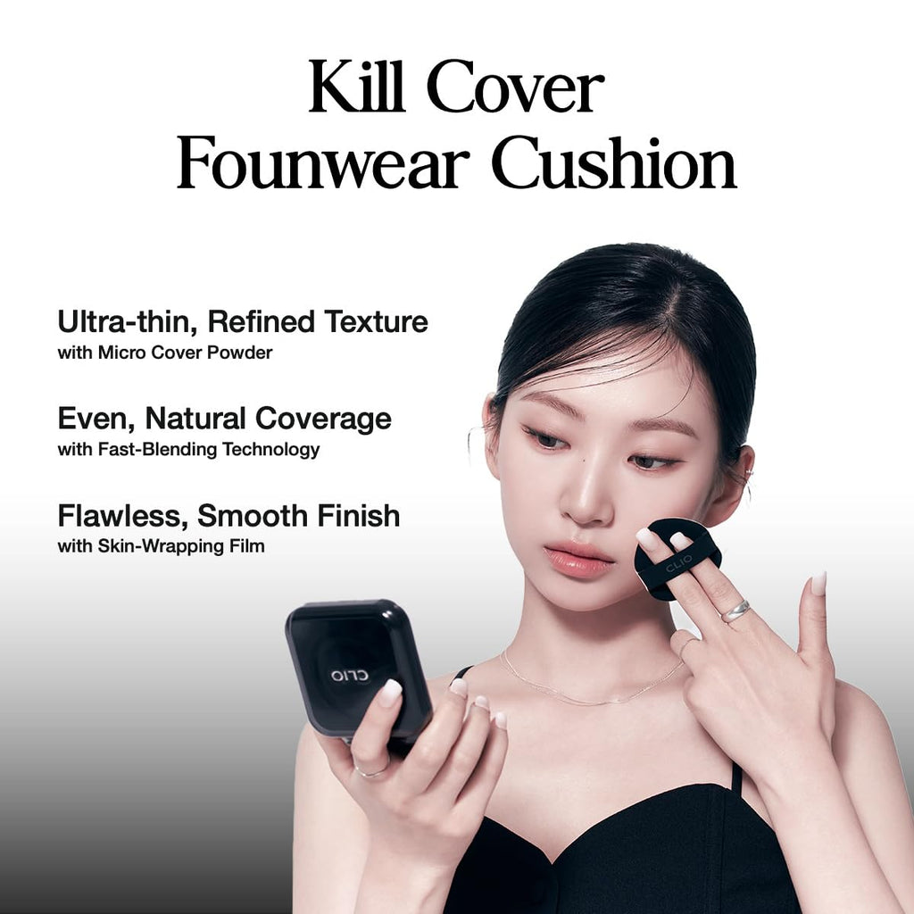 CLIO Kill Cover Founwear Cushion Foundation 21C LINGERIE — Full Coverage Matte Finish | CLIO PROFESSIONAL