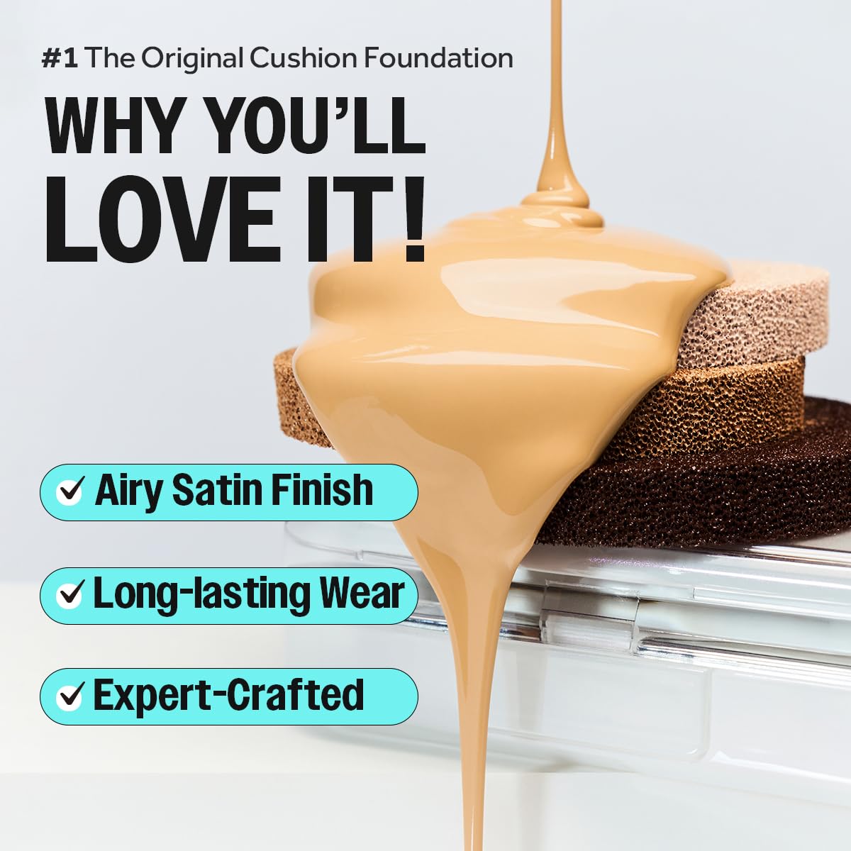 CLIO Kill Cover Founwear Cushion The Original – 20 Shades, Buildable Light to Medium Coverage, Natural Matte Finish