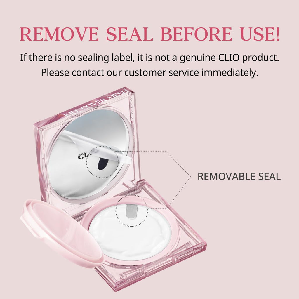 CLIO PROFESSIONAL Kill Cover Mesh Glow Cushion Foundation [Refill Included] 24W Sand – Glass Skin, Lightweight, Buildable